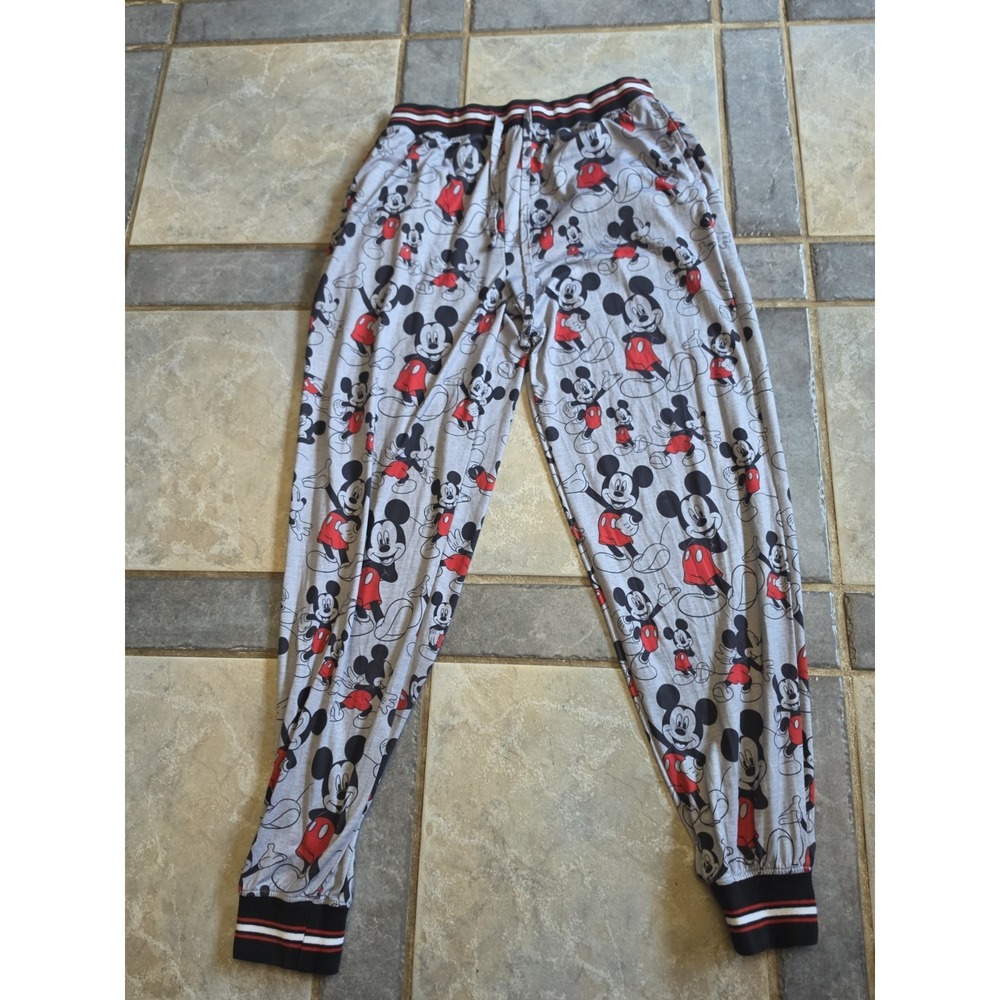 Disney Mickey Mouse Classic‎ Jogger Sweat Long Pants pjs  in Gray Size M